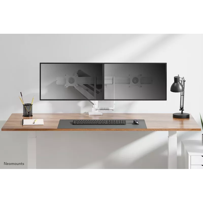 Neomounts DS75-450WH2 monitorarm 17-32 inch - gasveer - Topfix - 180°-stop