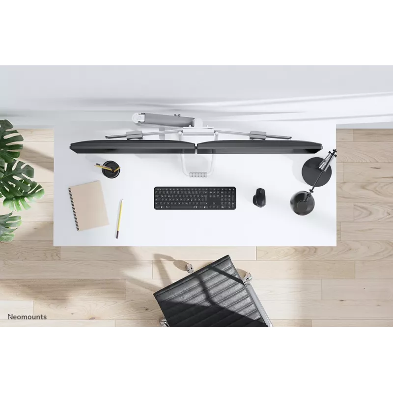Neomounts DS75-450WH2 monitorarm 17-32 inch - gasveer - Topfix - 180°-stop