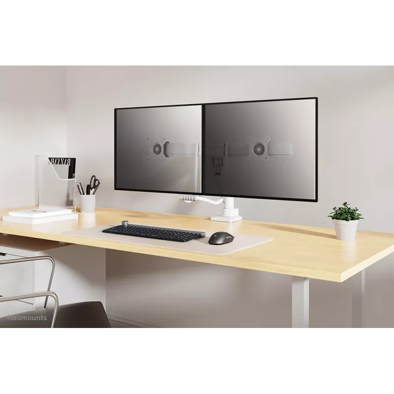 Neomounts DS75-450WH2 monitorarm 17-32 inch - gasveer - Topfix - 180°-stop