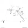 Neomounts DS75-450WH2 monitorarm 17-32 inch - gasveer - Topfix - 180°-stop