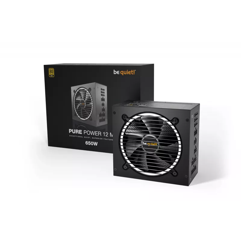 be quiet Pure Power 12 M voeding 650 W 20+4 pin ATX ATX zwart