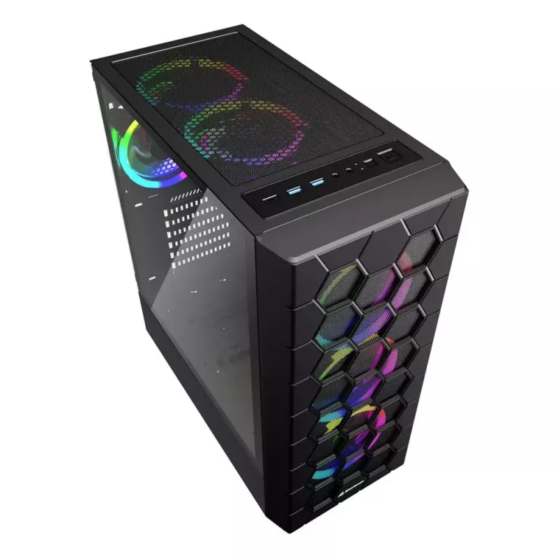 PC-behuizing Sharkoon RGB HEX desktop zwart