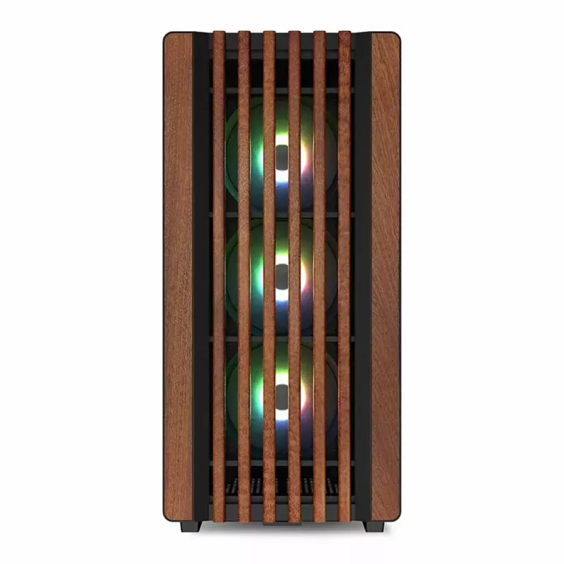 PC-behuizing Sharkoon REBEL C70G RGB full tower zwart, hout