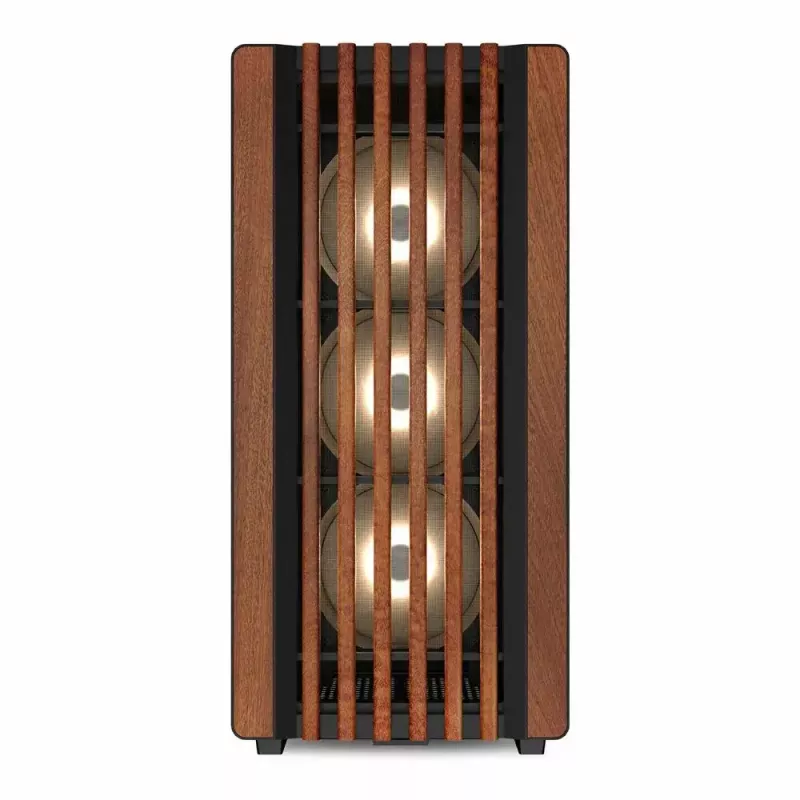 PC-behuizing Sharkoon REBEL C70G RGB full tower zwart, hout