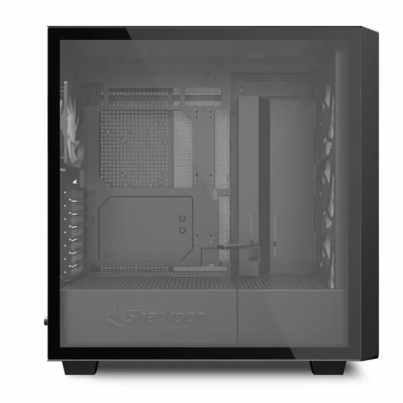 PC-behuizing Sharkoon REBEL C70G RGB full tower zwart, hout