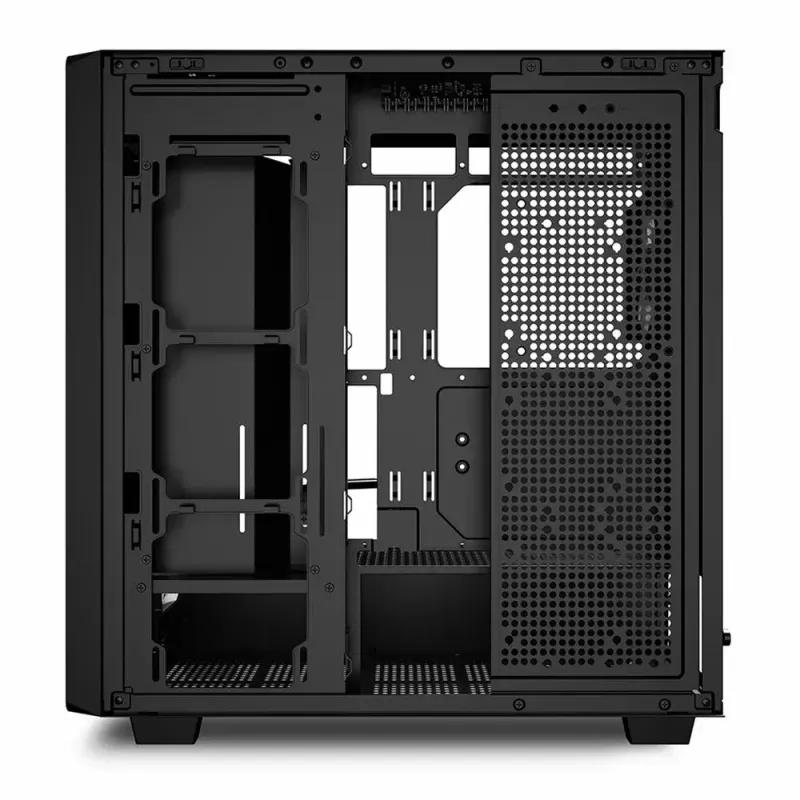 PC-behuizing Sharkoon REBEL C70G RGB full tower zwart, hout