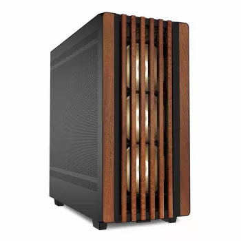 PC-behuizing Sharkoon REBEL C70M RGB full tower zwart, hout