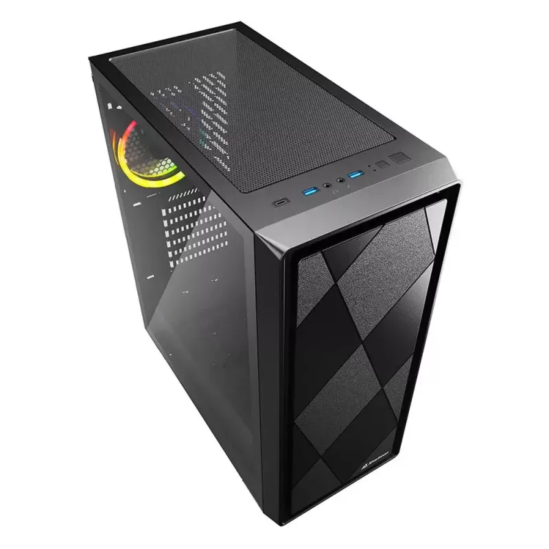 PC-behuizing Sharkoon VS8 RGB midi tower zwart