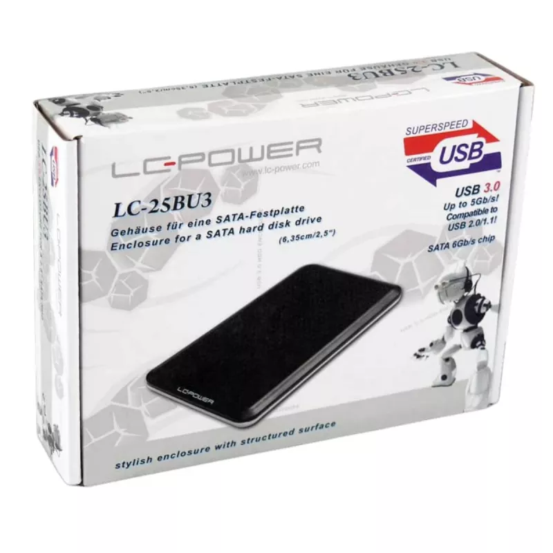 LC-POWER HDD-behuizing Lc-25bu3 - USB 3.0 6,35cm/2.5in zwart