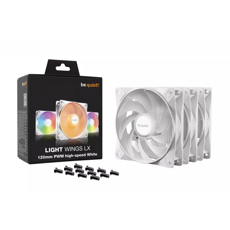 be quiet! LIGHT WINGS LX 120mm PWM High Speed 3-pack wit