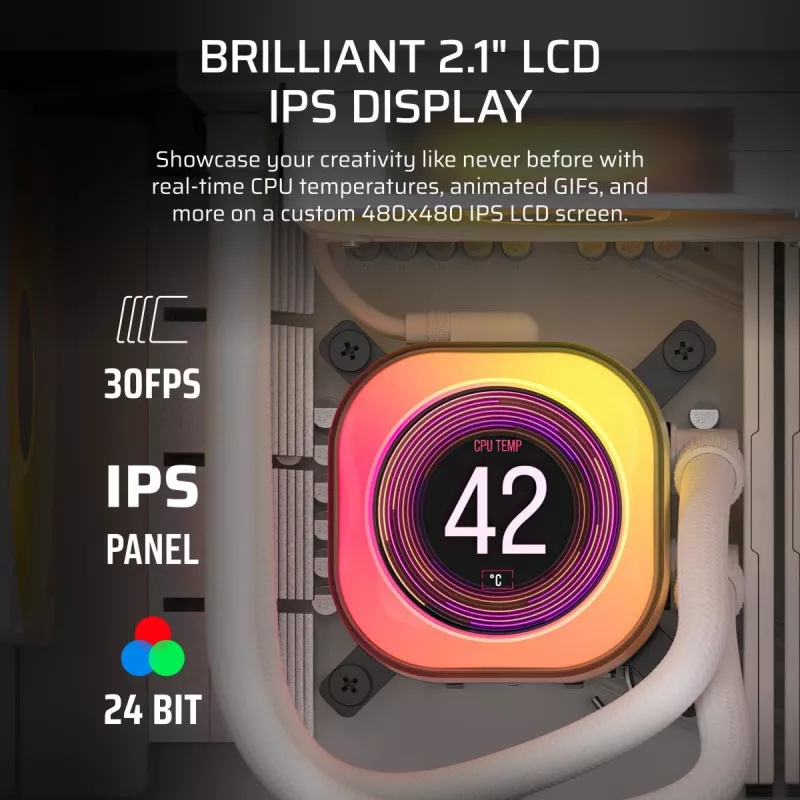 CORSAIR CPU-koeler - Icue Link Titan 360 Rx LCD vloeistofkoeler