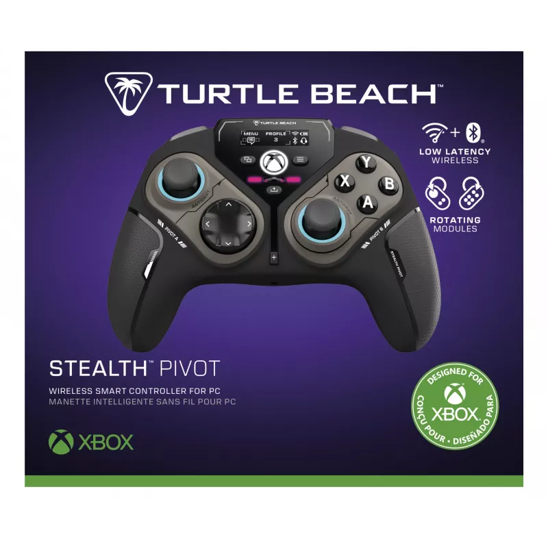 Turtle Beach Stealth Pivot draadloze slimme gamecontroller met roterende modules, display-dashboard, Hall-effect-sticks, opnieuw toe te wijzen knoppen voor Windows-pc, Xbox Series X|S en Xbox One