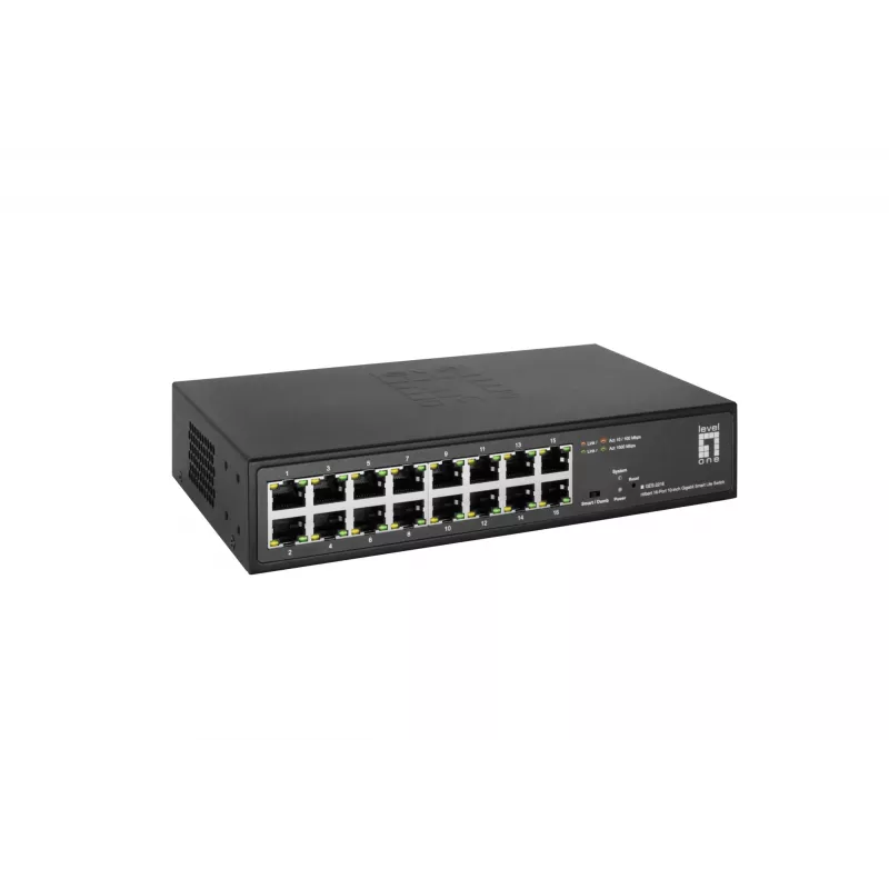 Managed switch LevelOne Hilbert 10 inch 16-poorts Gigabit Smart Lite switch