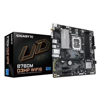 GIGABYTE B760M D3HP WIFI6 moederbord - ondersteunt Intel Core 14e gen CPU's, 4+1+1 fasen digitale VRM, tot 5600 MHz DDR5, 2xPCIe 4.0 M.2, Wi-Fi 6, GbE LAN, USB 3.2 Gen1