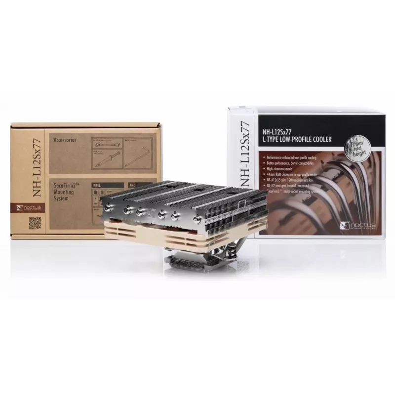 Koeler/radiator Noctua NH-L12SX77 12 cm beige nikkel 450-1850 t/min