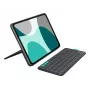 Toetsenbord-folio-hoes Logitech Flip Folio QWERTZ Duits voor iPad Pro/Air 11 inch, Bluetooth, grafiet, batterij 90 mAh