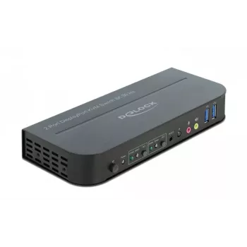 DELOCK DisplayPort 1.4 KVM-switch 8K 30Hz USB 3.0 + audio