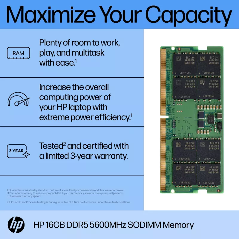 Geheugenmodule HP 16GB DDR5 5600 SODIMM 1 x 16 GB 5600 MHz