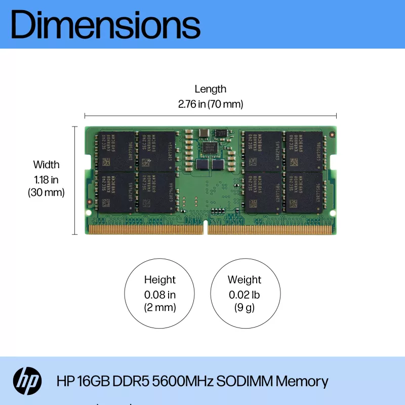 Geheugenmodule HP 16GB DDR5 5600 SODIMM 1 x 16 GB 5600 MHz