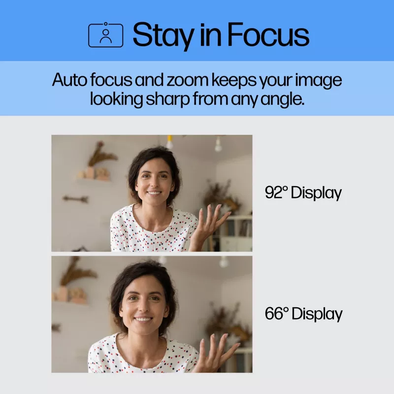 HP 620 FHD-webcam, 4 MP, 1920 x 1080 pixels, Full HD, 60 fps, 720p, 1080p, 5x
