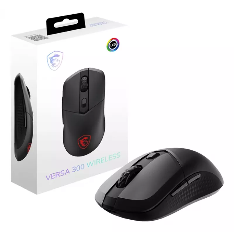 MSI VERSA 300 muis gaming rechtshandig RF draadloos + Bluetooth + USB Type-C optisch 8000 DPI