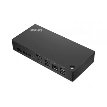 Laptop dock Lenovo 40AY0090UK bedraad USB 3.2 Gen 1 Type-C zwart