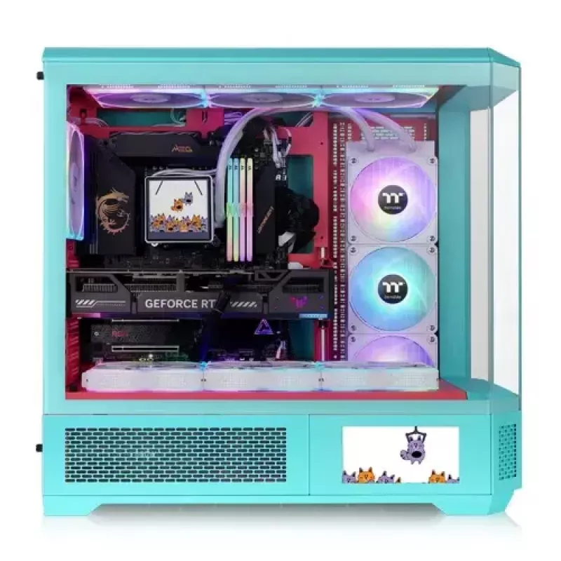 Full tower behuizing Thermaltake CA-11H-00FLWN-00 Mint kleur PS2-ondersteuning