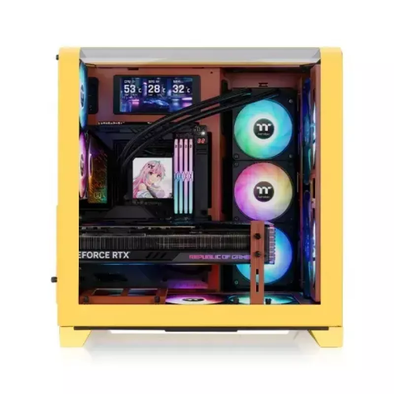 Midi-tower behuizing Thermaltake CA-11F-00MMWN-00 Karamel PS2-ondersteuning 120–200 mm ventilator