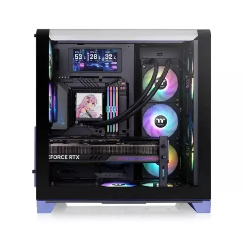 Computerbehuizing Thermaltake CA-11F-00MNWN-00 midi tower blauw PS2-ondersteuning
