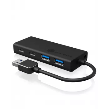 ICY BOX IB-HUB1426-U3 USB 3.2 Gen 1 (3.1 Gen 1) Type-A 5000 Mbit/s Zwart