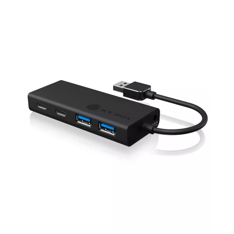 ICY BOX IB-HUB1426-U3 USB 3.2 Gen 1 (3.1 Gen 1) Type-A 5000 Mbit/s Zwart