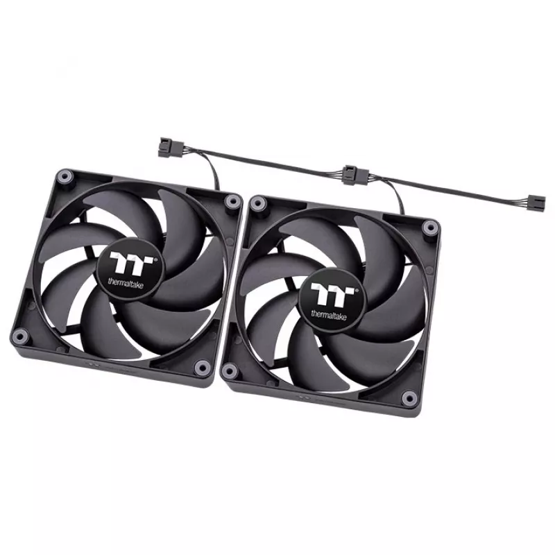 THERMALTAKE PC-ventilator - CT120 - 12 cm - Zwart - 2-pack