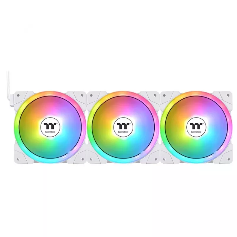 THERMALTAKE PC-koelventilator - SWAFAN EX12 ARGB Sync TT Premium Edition - 12 cm - Wit - 3-pack