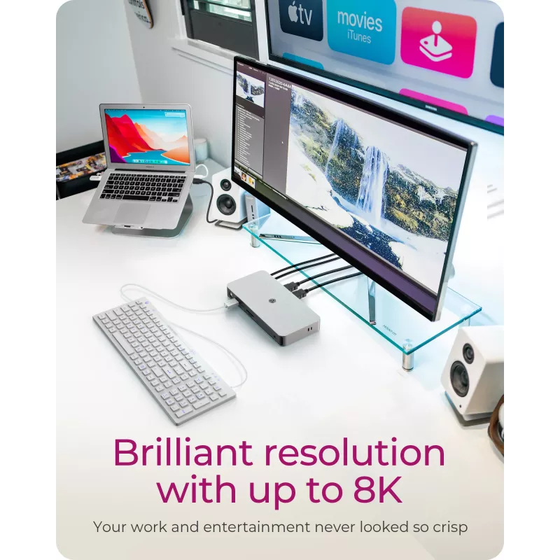 ICY BOX 10-in-1 USB4 Type-C Dockingstation met dubbele video-uitgang
