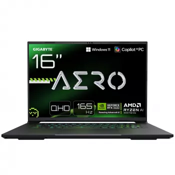GIGABYTE AERO X16 1WH93DEC64AH Copilot+ PC AMD Ryzen™ AI 7 350 Laptop 40,6 cm (16 inch) WQXGA 32 GB DDR5-SDRAM 1 TB SSD NVIDIA GeForce RTX 5070 Wi-Fi 6E (802.11ax) Windows 11 Home grijs