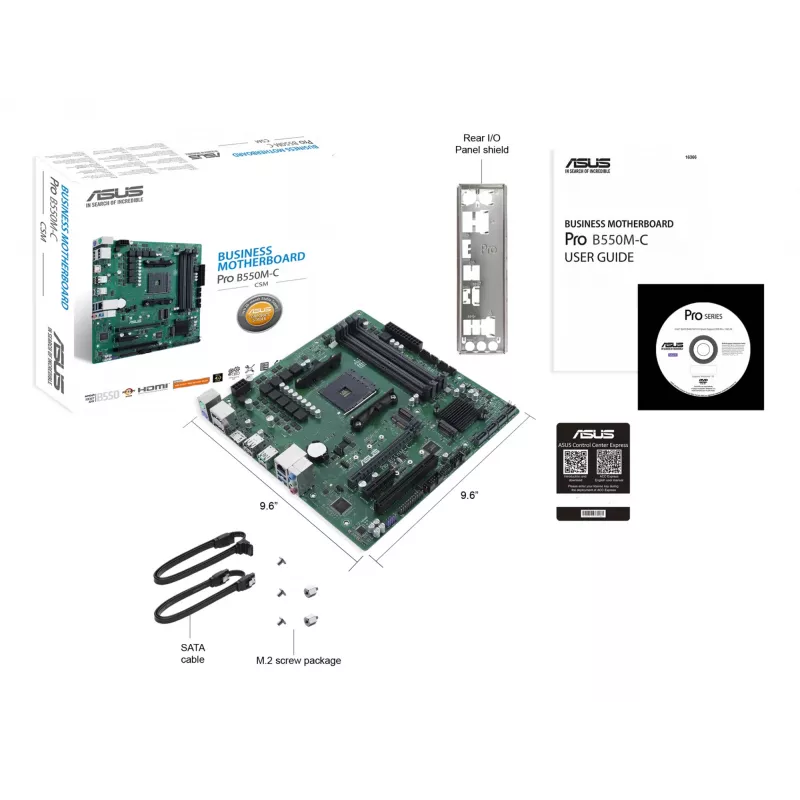 Moederbord ASUS PRO B550M-C/CSM AMD B550 socket AM4 micro ATX