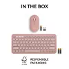Logitech Pebble 2 Combo draadloze toetsenbord muis roze QWERTY