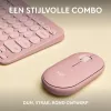 Logitech Pebble 2 Combo draadloze toetsenbord muis roze QWERTY