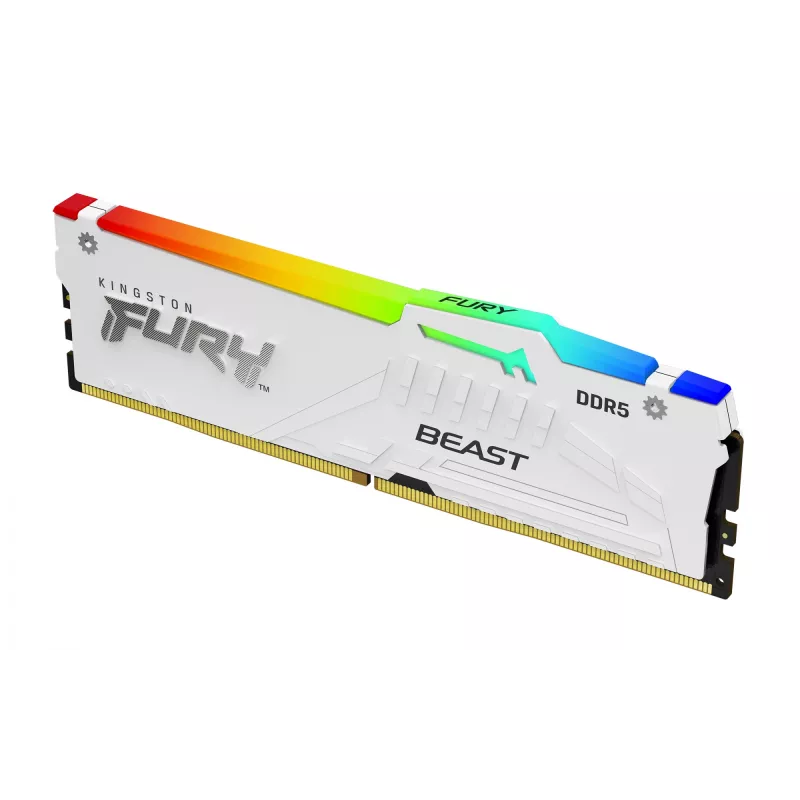 Kingston Technology FURY Beast 64GB 6000MT/s DDR5 CL36 DIMM (kit van 2) wit RGB EXPO