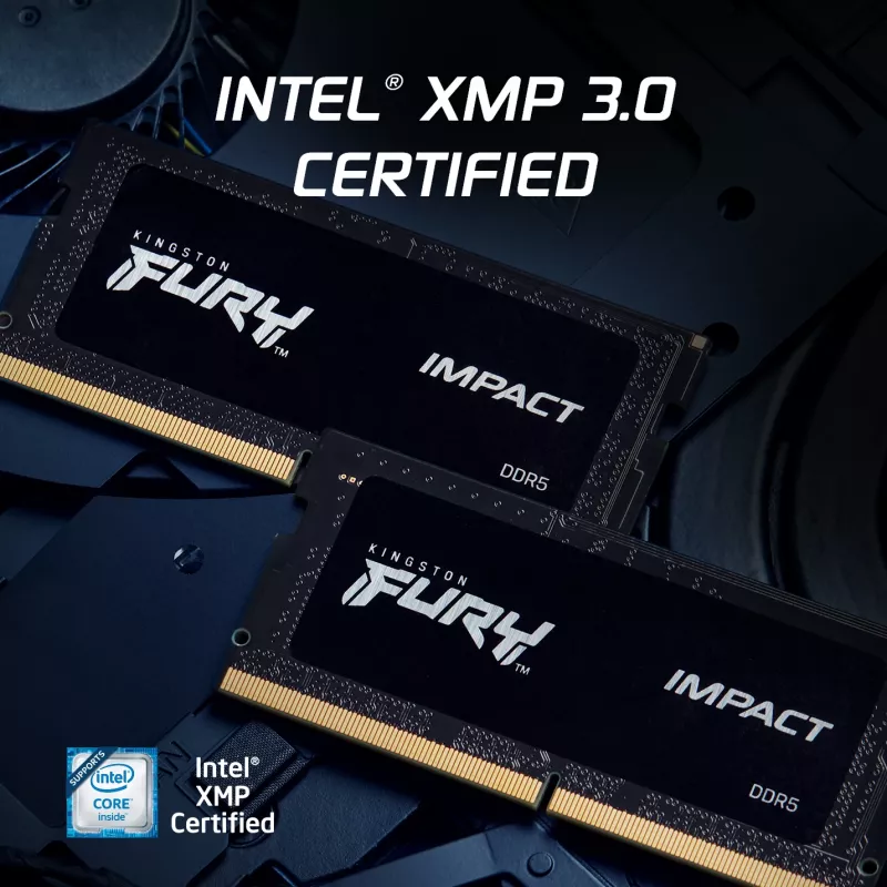 Kingston Technology FURY 32GB 6400MT/s DDR5 CL38 SODIMM (kit van 2) Impact XMP