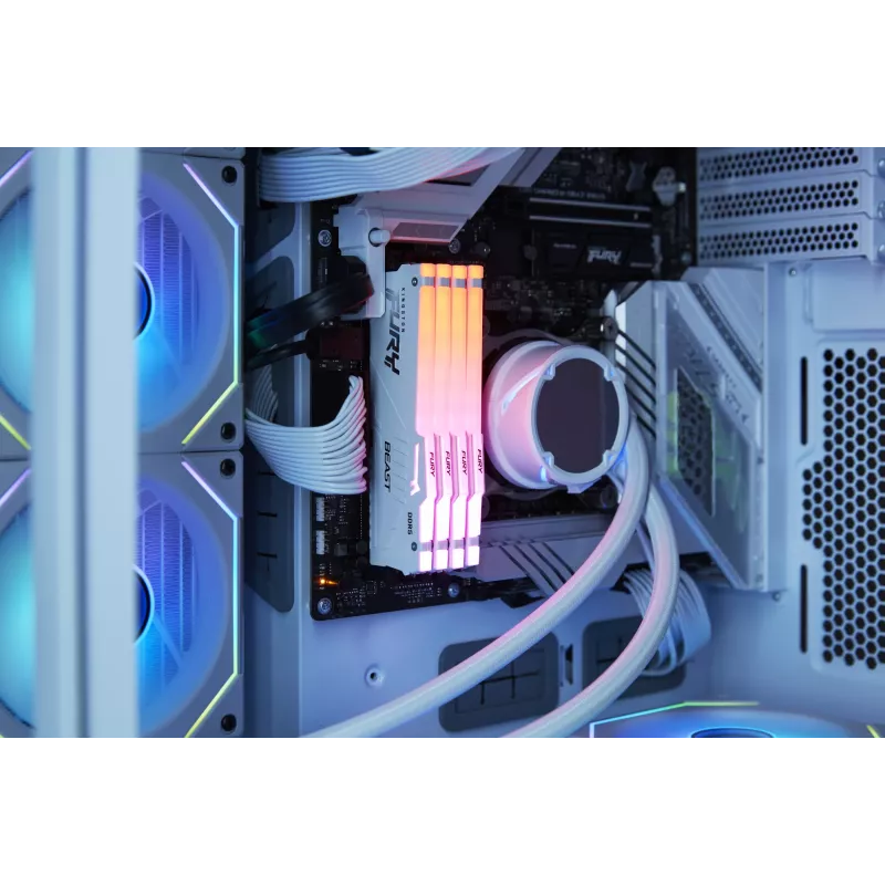 Kingston Technology FURY Beast 32GB 6000MT/s DDR5 CL36 DIMM (kit van 2) wit RGB EXPO