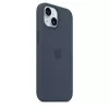Hoesje Apple iPhone 15 siliconen hoes met MagSafe Storm Blue