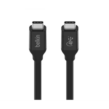 BELKIN USB4-kabel USB-C / USB-C 40 Gbit/s 100 W 0,8 m zwart