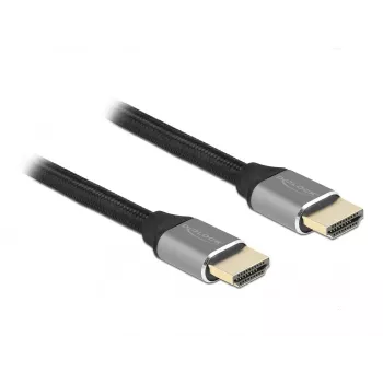 DELOCK Ultra High Speed HDMI-kabel - A stekker / A stekker - 48 Gbps 8K 60 Hz - 3 m - grijs
