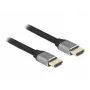 DELOCK Ultra High Speed HDMI-kabel - A stekker / A stekker - 48 Gbps 8K 60 Hz - 3 m - grijs