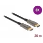 DELOCK actieve optische HDMI-kabel – stekker – stekker – 8K 60 Hz – 20 m – zwart