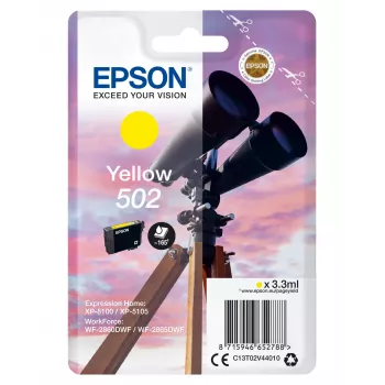 Epson losse cartridge geel 502 inkt, standaardopbrengst, geel, pigmentinkt, 3,3 ml, 1 stuk, 165 pagina's