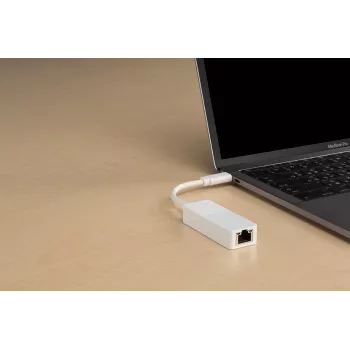 D-Link USB-C naar Gigabit Ethernet-adapter, bekabeld, USB Type-C, Ethernet, 1000 Mbit/s, wit