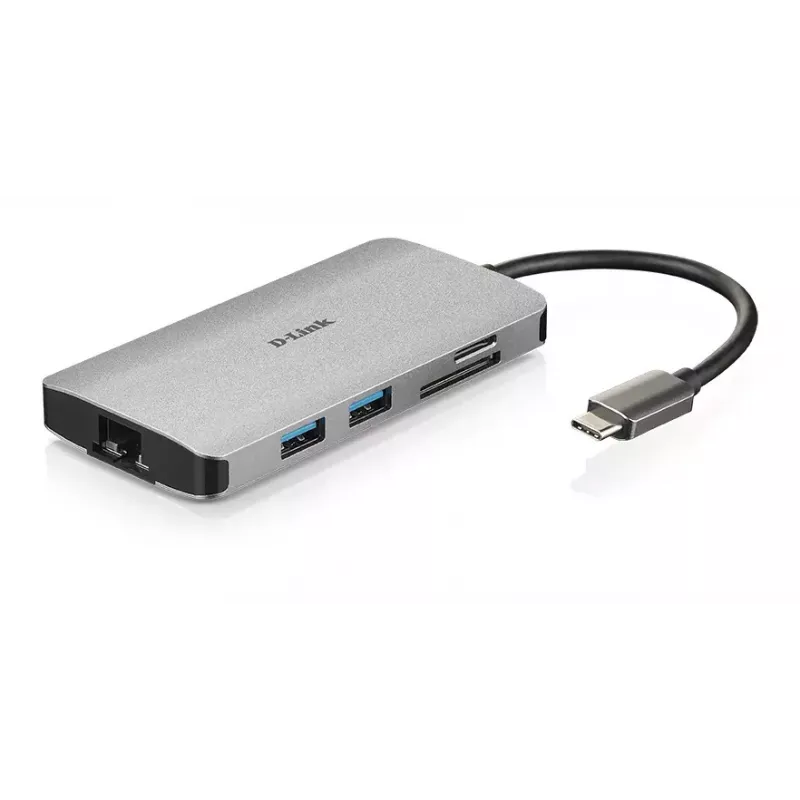 D-Link 8-in-1 USB-C hub met HDMI/Ethernet/kaartlezer/Power Delivery