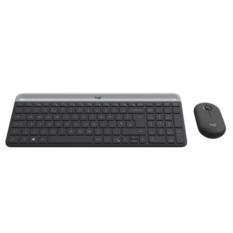 LOGITECH slanke draadloze toetsenbord- en muisset MK470 - grafiet - AZERTY Belgisch
